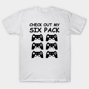 Check Out My Six Pack - Joysticks - Funny Gaming Design T-Shirt